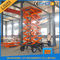 300kg 500kg Ditarik Mobile Lift Platform Listrik Hydraulic 12m Lifting Tinggi