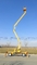 Kerja Landasan Trailer Mounted Boom Lift, 15m 200kgs otomatis Ponsel Towable Boom Lift