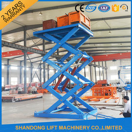 Anti Skid Checkered Plat Stainless Steel Scissor Lift, Tetap Cargo Stationary Hydraulic Lift Landasan