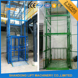 1,5 ton 7.5m panduan rel listrik Hydraulic Gudang Elevator Lift untuk Cargo Lifting