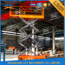 10m Diri Propelled Platform Mengangkat Kerja Baterai drive Ponsel Scissor Lift