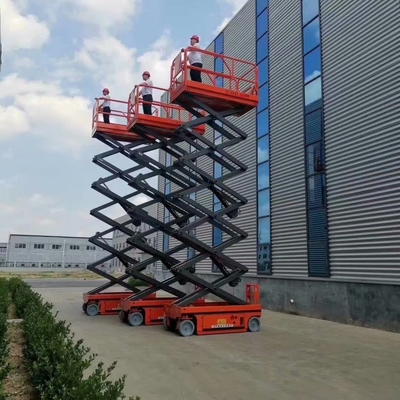 8M 450 Listrik Aerial Scissor Lift, Self Propelled Kerja Landasan CE ISO
