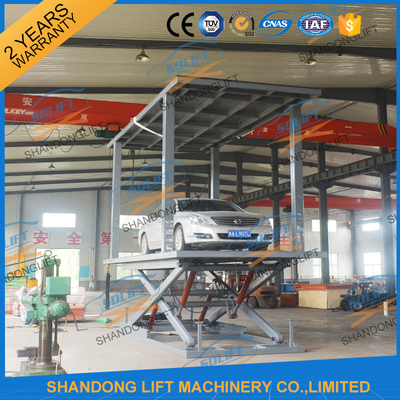 208V / 220V / 380V / 480V Double Platform Gunting Mobil Lift untuk Mudah Mobil Lifting