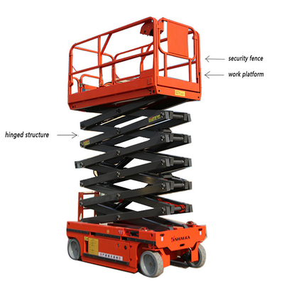 6m 8m 10m 12m 14m Platform Kerja Kecil Udara Hydraulic Self Driving Electric Scissor Lifts