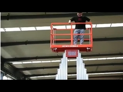 12m Hydraulic 2 Post Aluminium Alloy Man Lift Sewa Untuk Platform Aerial Wok